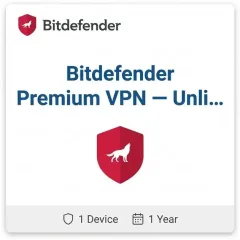 Bitdefender Premium VPN — Unlimited Devices, 1 Year Bitdefender Premium VPN — Unlimited Devices, 1 Year digital product key - original, previously-licensed one-time purchase for Windows, digital delivery by email | Maventech