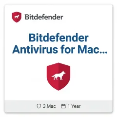 Bitdefender Antivirus for Mac — 3 Mac, 1 Year Bitdefender Antivirus for Mac — 3 Mac, 1 Year digital product key - genuine one-time purchase for Mac, digital delivery by email | Maventech