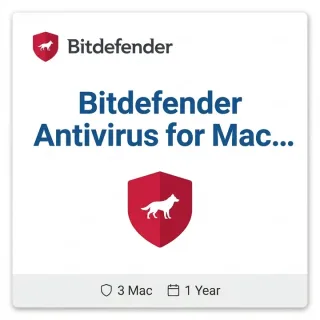 Bitdefender Antivirus for Mac — 3 Mac, 1 Year Bitdefender Antivirus for Mac — 3 Mac, 1 Year digital product key - genuine one-time purchase for Mac, digital delivery by email | Maventech