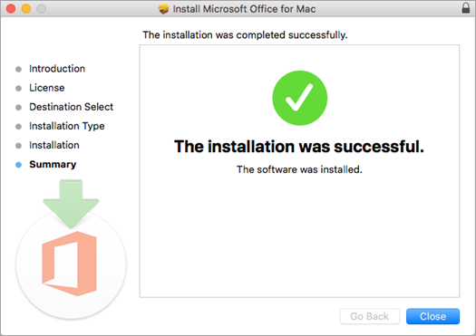 Microsoft Word 2021 (Mac) Lifetime License No Subscription install step 6: Finish the installation
